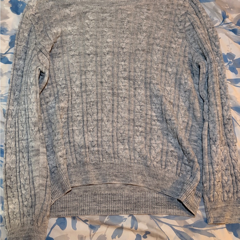 H&M Light Gray Cable Knit Sweater